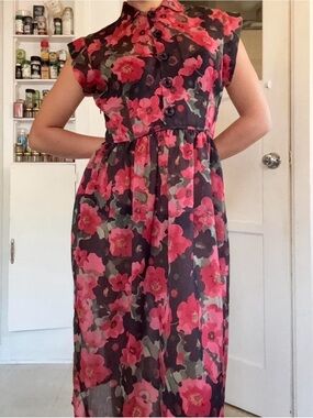 Christy Dawn Red and Black Sleeveless Dress